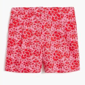 J. Crew Floral Linen Blend Elastic Back Waist Shorts
